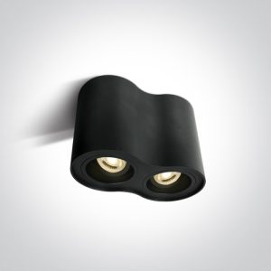 The GU10 Adjustable Cylinders Aluminium - 12205Y - Black
