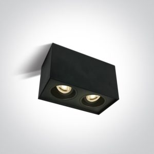 The GU10 Adjustable Cubes Aluminium - 12205YA - Black