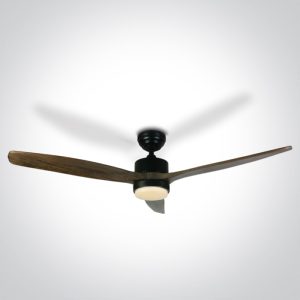 Black Body Ceiling Fans Dark Wood Blades - 6308D/B/V