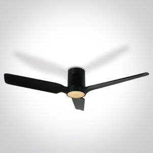 Black Body Ceiling Fans Black Wood Blades - 6310C