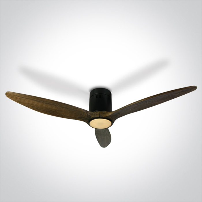 Black Body Ceiling Fans Dark Wood Blades - 6312DC/B/V