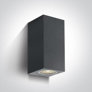 The GU10 Outdoor Wall Cube Lights Die cast - 67426A - Anthracite