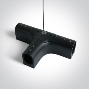 BLACK P&P SUSPENDED/SURFACE T-CONNECTOR IP20 - 42004PJ - Black