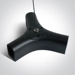 BLACK P&P SUSPENDED/SURFACE Y-CONNECTOR IP20 - 42004PK - Black