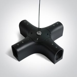 BLACK P&P SUSPENDED/SURFACE X-CONNECTOR IP20 - 42004PL - Black