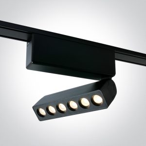 BLACK 6W CCTV 48V IP20 ADJUSTABLE 10 Tracks & Magnetic - 43106FA