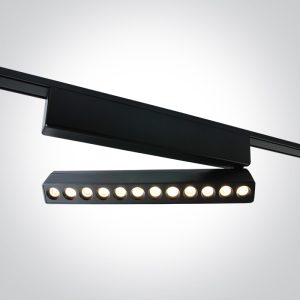 BLACK 12W CCTV 48V IP20 ADJUSTABLE 10 Tracks & Magnetic - 43106FB