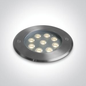 SS316L IP67 INGROUND 9x1W WW 24V DC LOW DEPTH DIMMABLE - 69076C